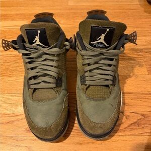 Jordan Olive and Black Sneakers